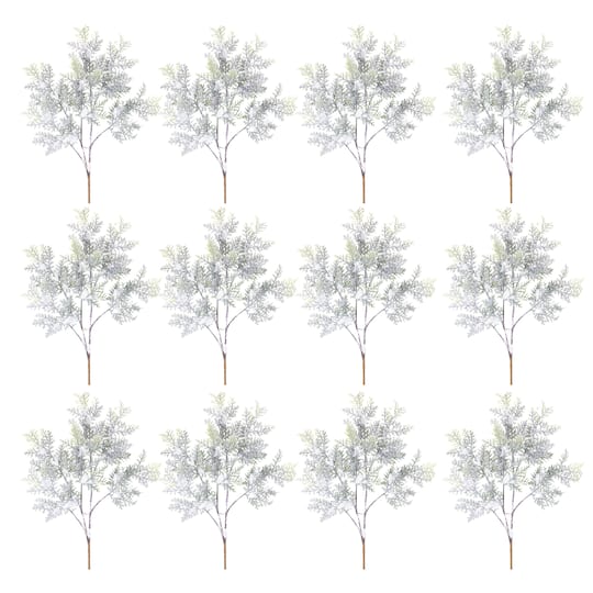 White Flocked Cedar Branch, 12ct. By Melrose | 21.5" | Michaels®